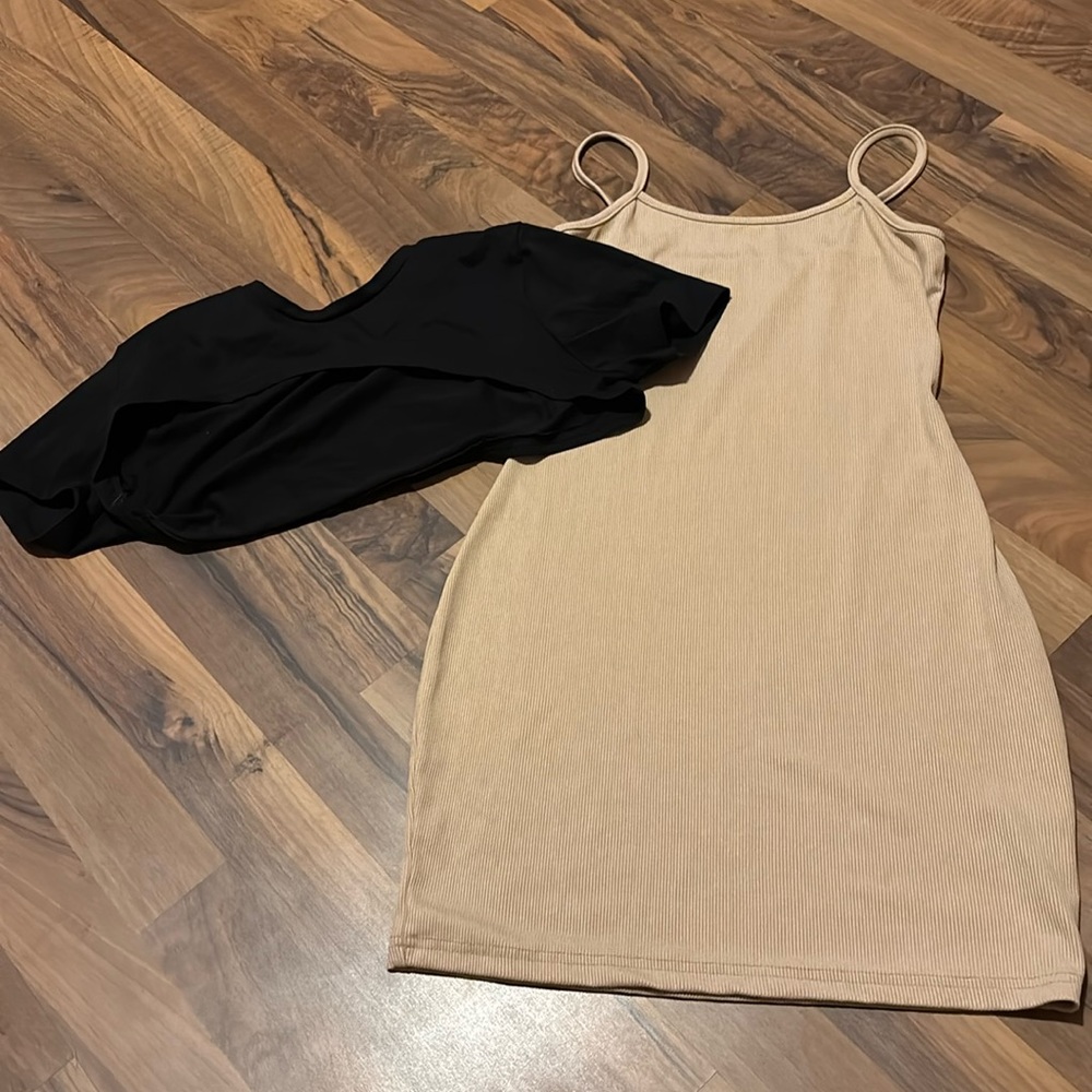 shein dress and shirt combo